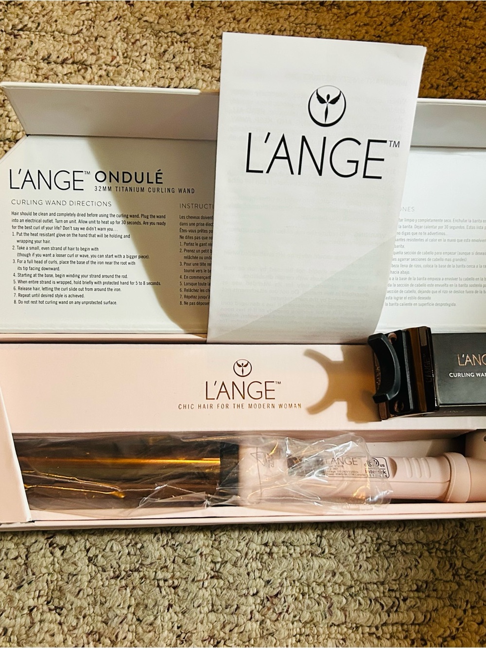 Lange-ONDULE 32mm Curling Wand & Curling Wand Stand. Brand New/Never Used